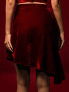 Velvet Twisted Top & High Low Flared Skirt Coord Set image 5