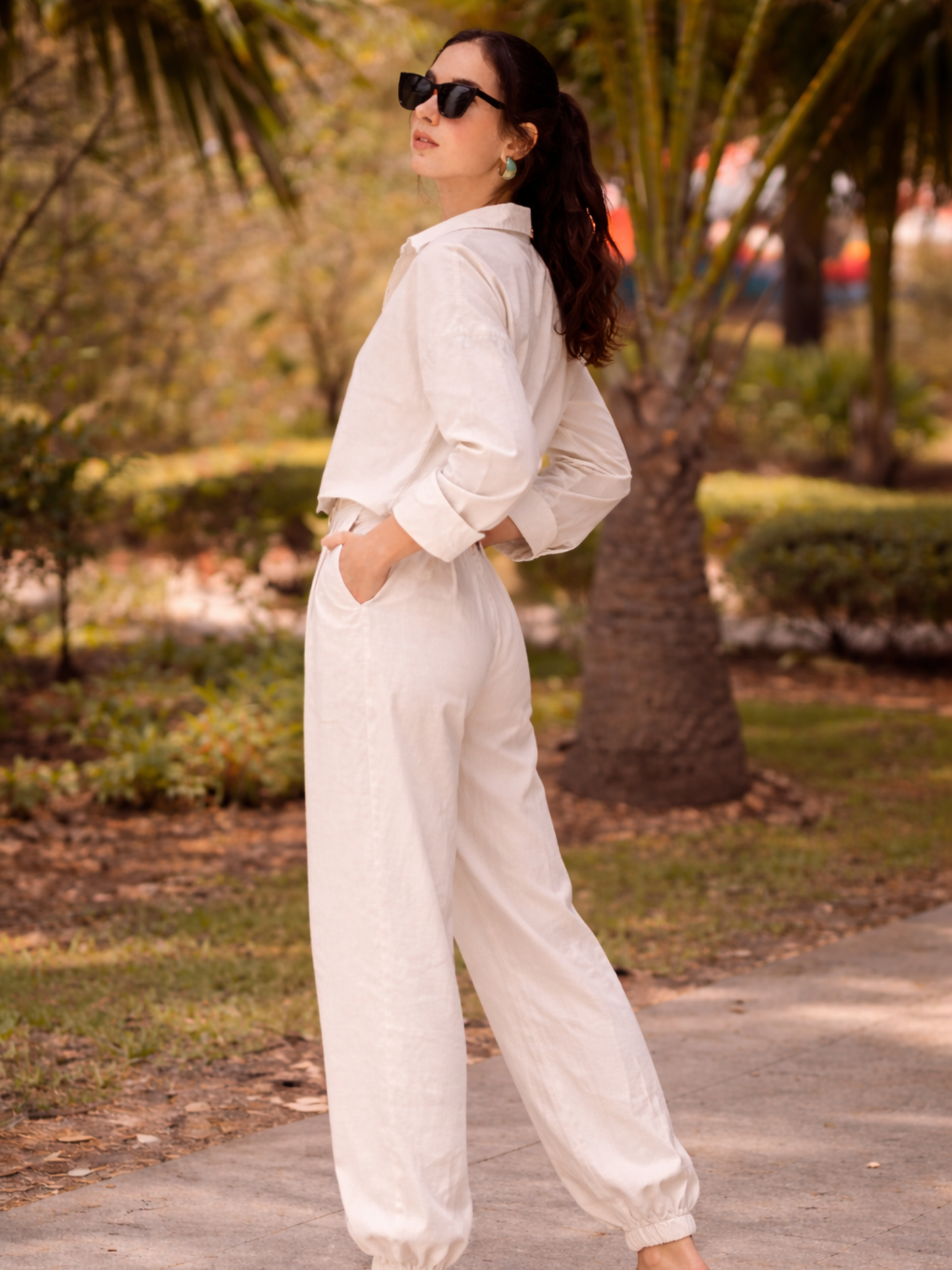 Summer Linen Shirt with Pants
