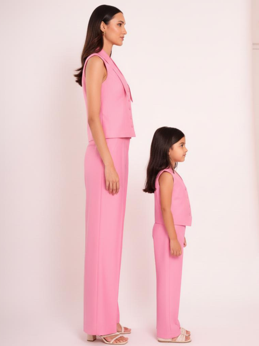 Pink Waistcoat & Trouser Co-ord
