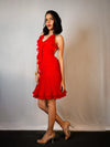 Ruffle Ruched Georgette Dress image 1