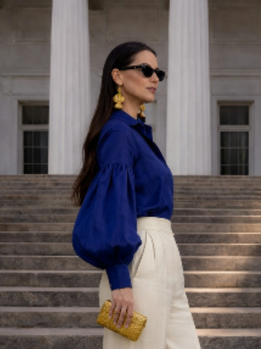 Summer linen Shirt - Navy