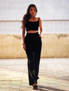 Black Velvet Bell Bottom Pants image 7