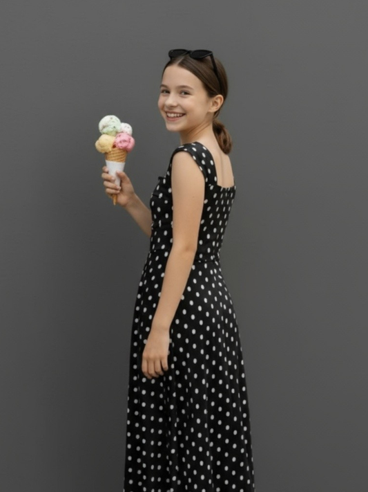 Polka Fit & Flare Dress