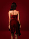 Velvet Twisted Top & High Low Flared Skirt Coord Set image 1