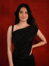 Timeless Black Draped Bodycon Gown image 9