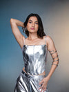 Silver Metallic Corset image 1