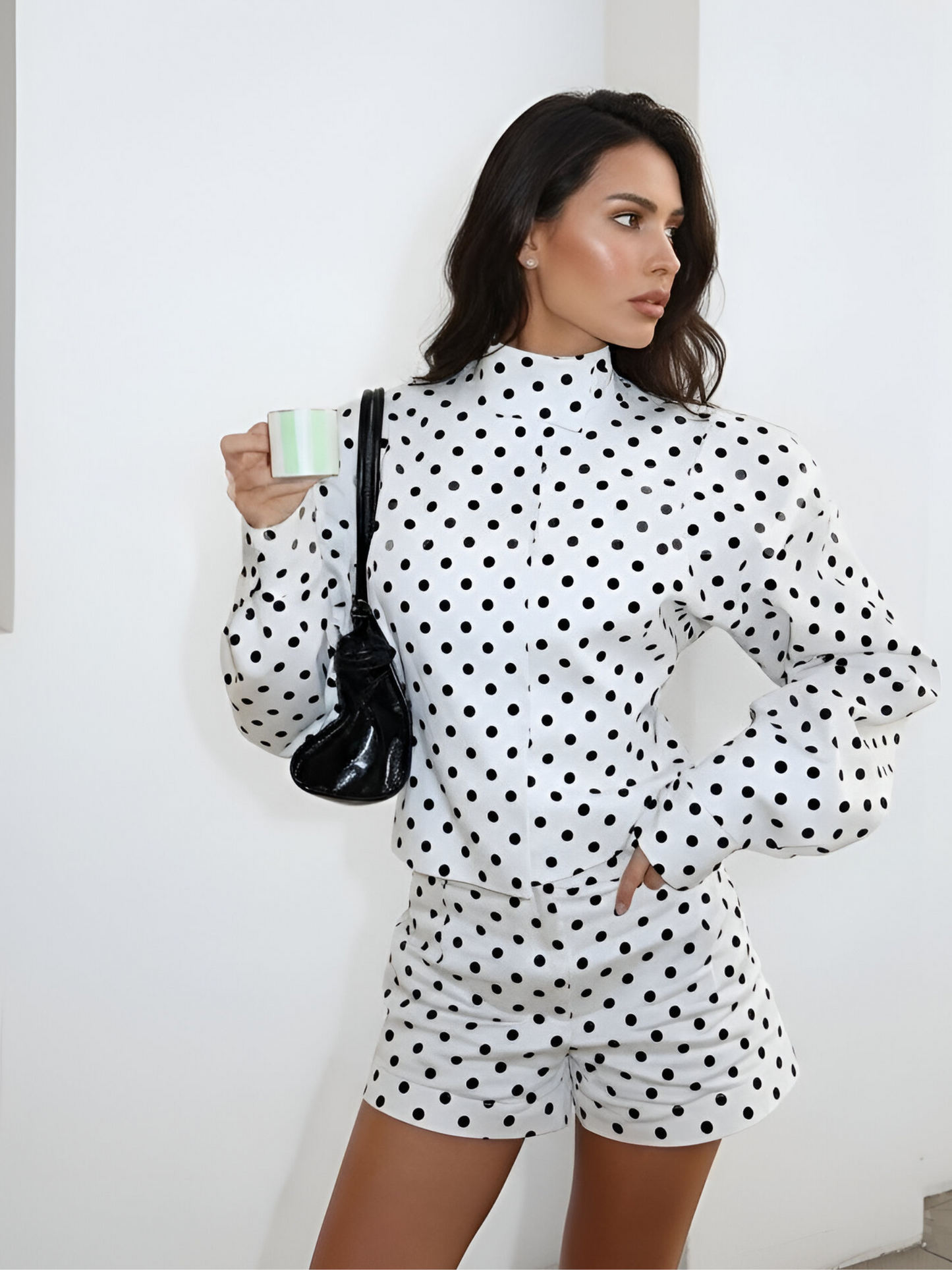 Polka Shirt with Shorts