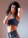 Flower Rugged Denim & Crop Top Coord Set image 2