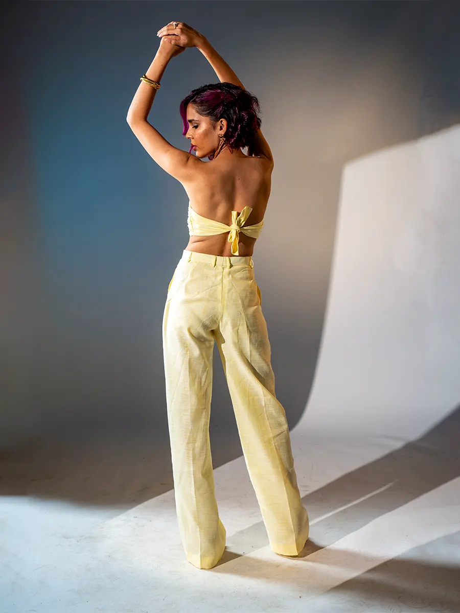High Waisted Yellow Pants image 2