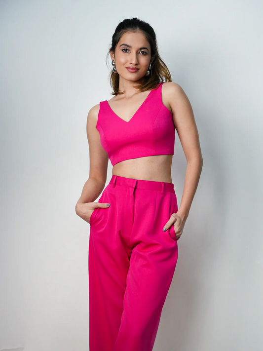 Pink Semi-Formal Crop Top image 1
