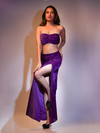 Purple Velvet Crop & Skirt image 2