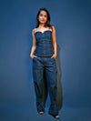 Denim Corset & Wide Leg Trousers Coord Set image 1