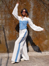 White & Denim Jacket Trouser Co-ord Set image 3