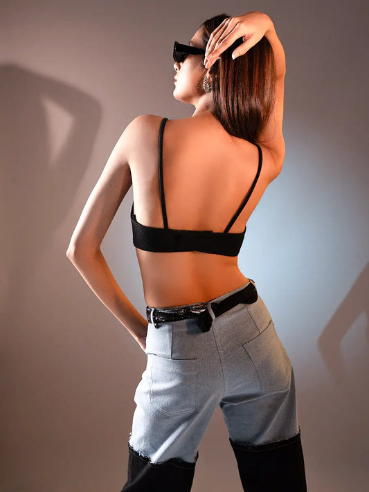 Black Bralette Crop Top image 1