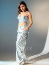 Metallic Ruched Crop Top image 1