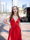 Red Satin Maxi Gown image 1