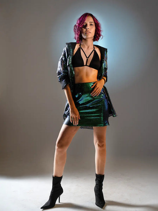 Green Sequin Shirt image 1