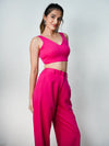 Pink Semi-Formal Crop Top image 3