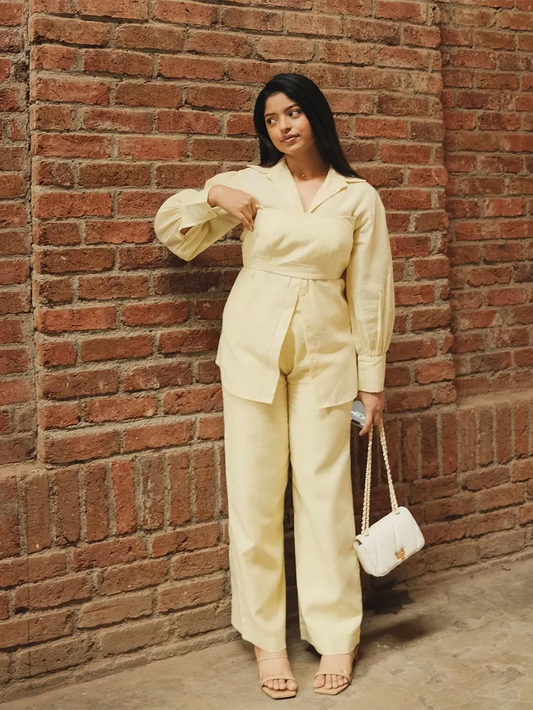 Yellow 3 Piece Co-ord Set image 1