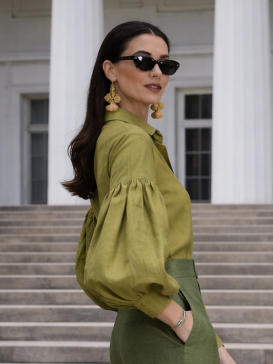 Summer linen Shirt - Olive