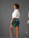Solid White Satin Shirt for Women