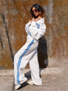 White & Denim Jacket Trouser Co-ord Set image 5