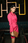 Hot Pink Statement Mini Blazer Dress image 5