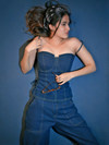 Denim Corset & Wide Leg Trousers Coord Set image 5