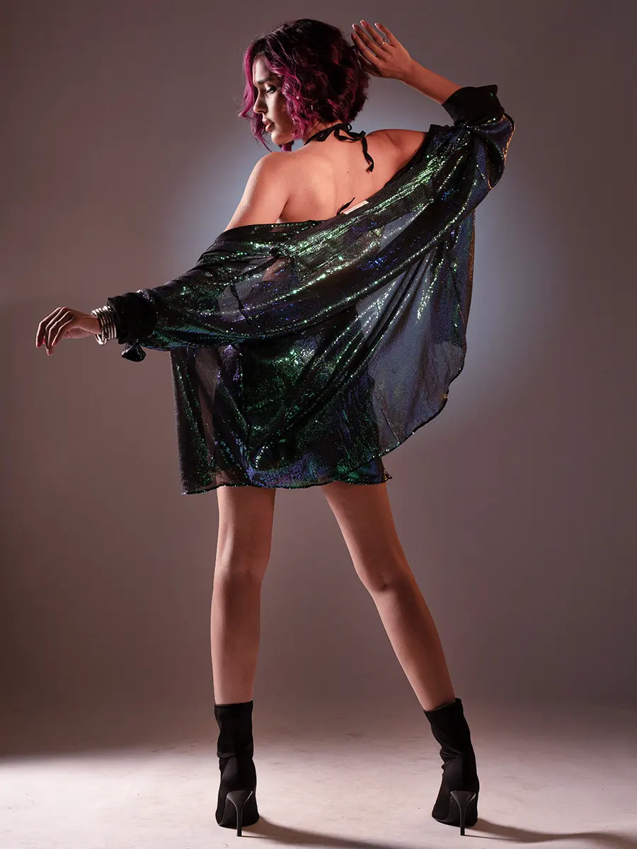 Green Sequin Shirt image 3