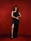 Timeless Black Draped Bodycon Gown image 13