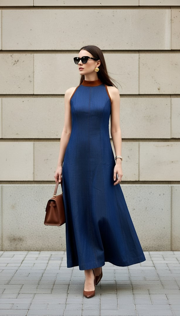 Denim Long Dress