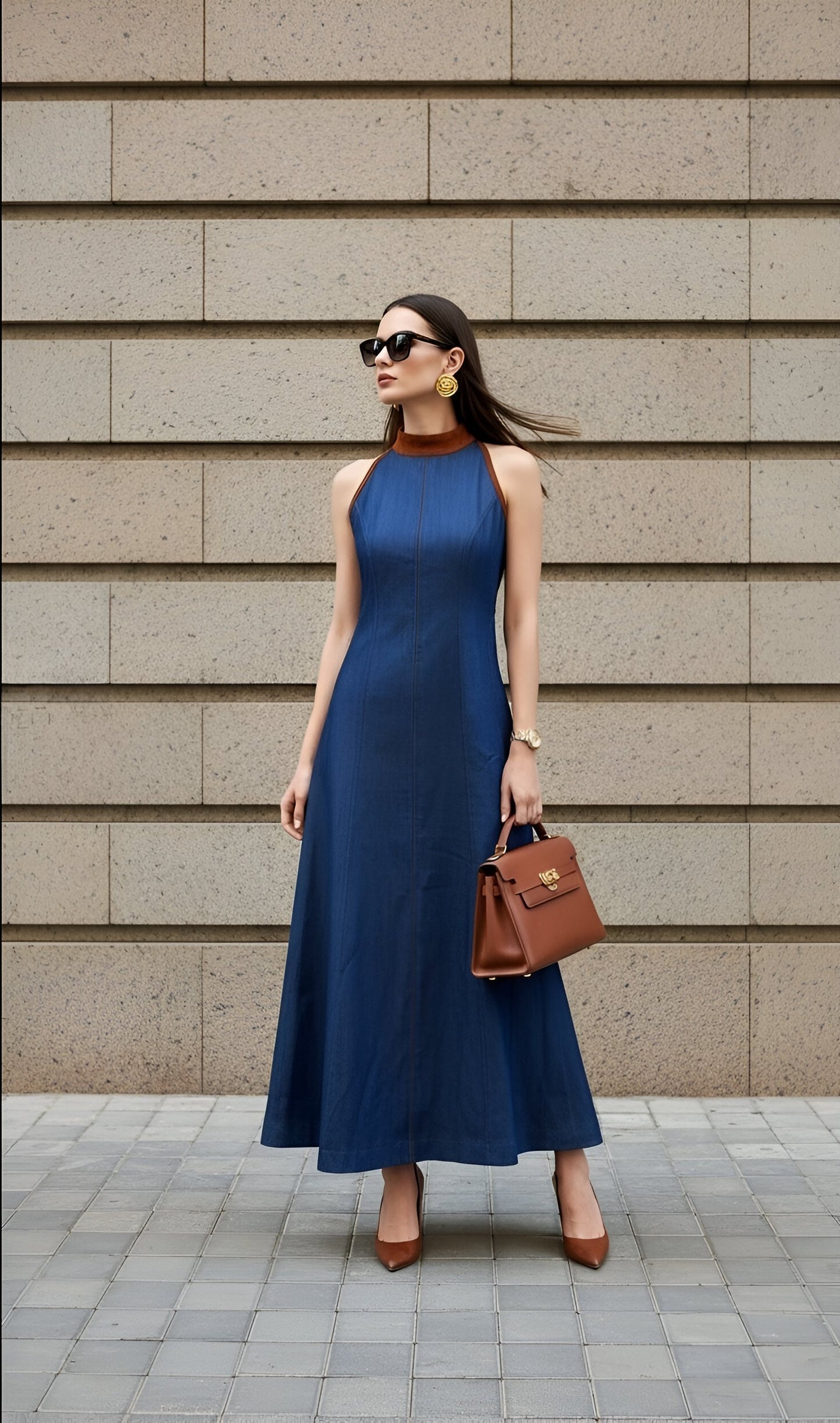 Denim Long Dress
