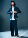 Loose Fit Denim Pants - Dark Blue image 0