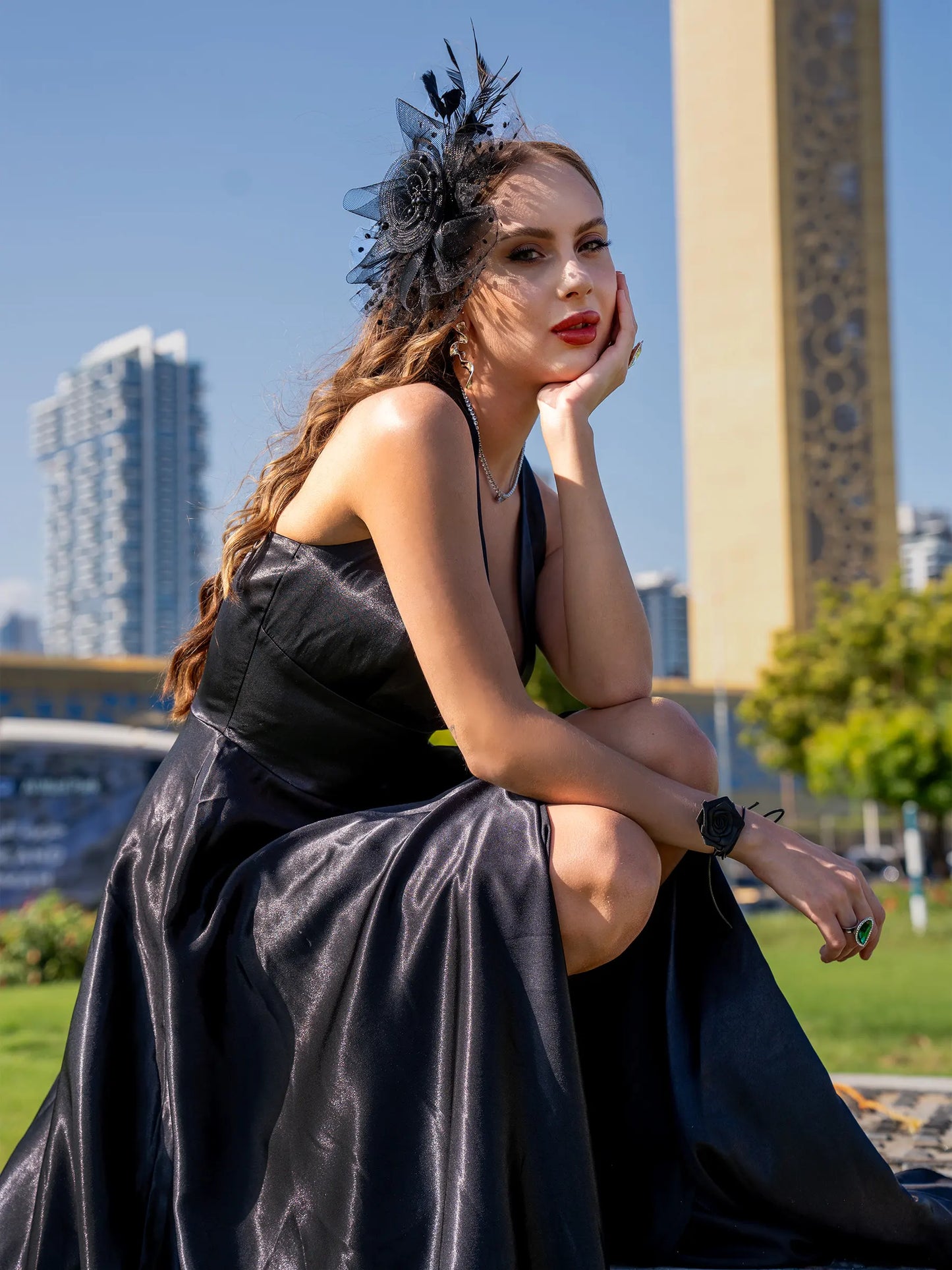 Black Halter Neck Dress image 1