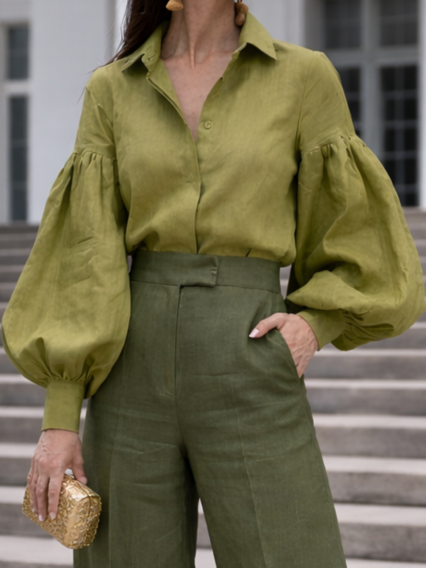 Summer linen Shirt - Olive