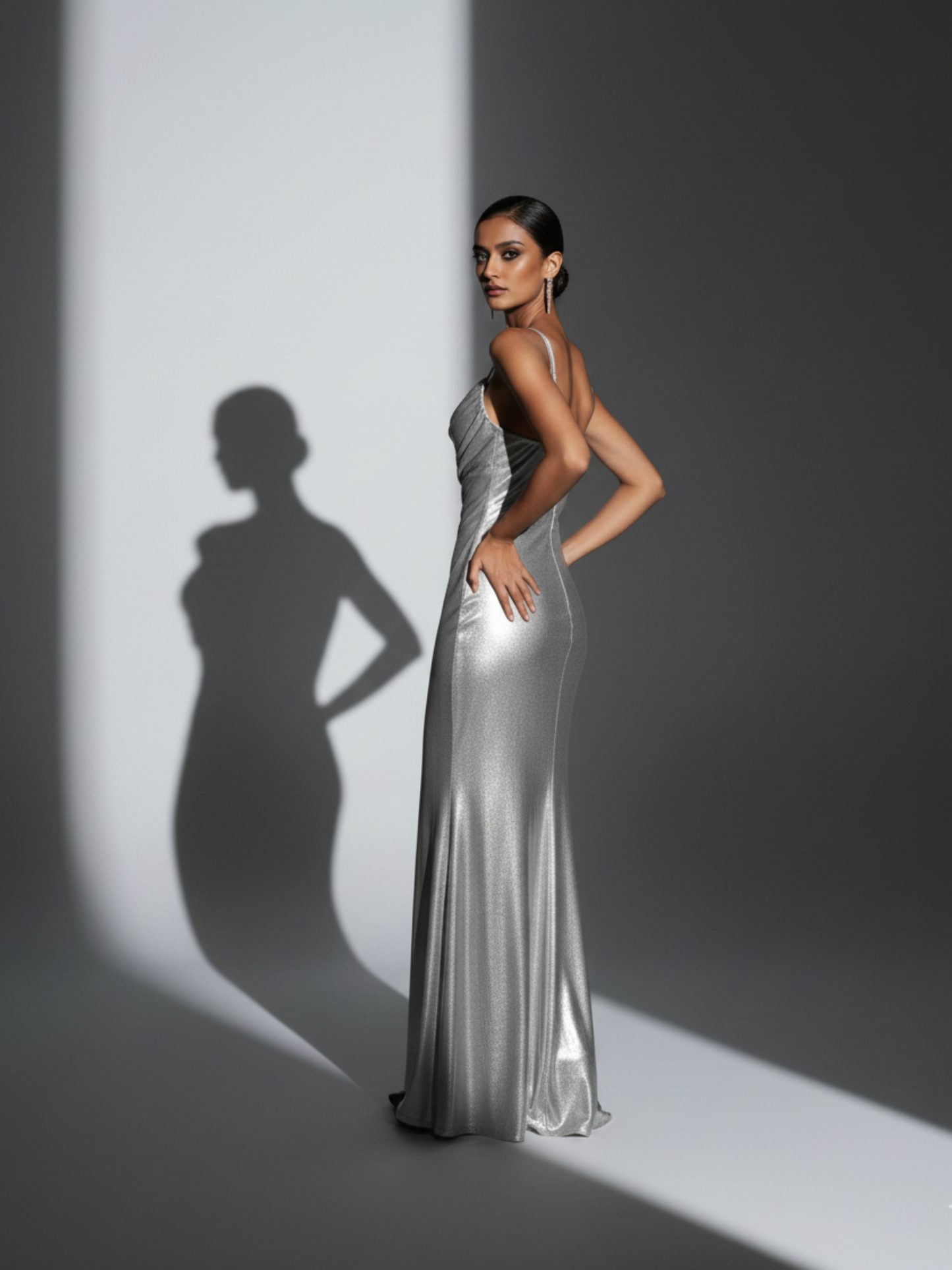 Silver Metallic Gown