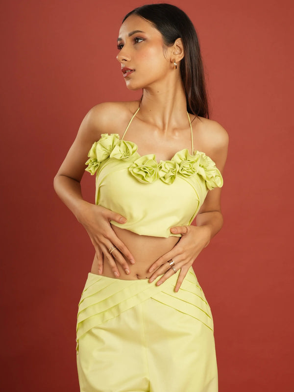 Summer Blossoms Pleated Trouser Coord Set