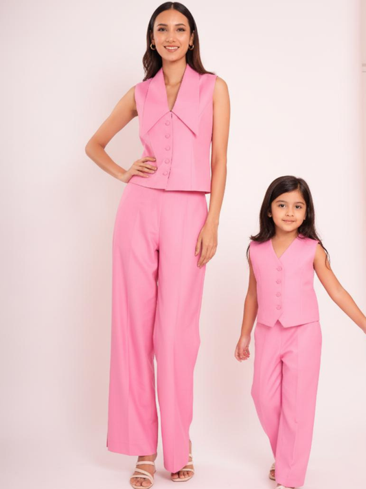 Pink Waistcoat & Trouser Co-ord