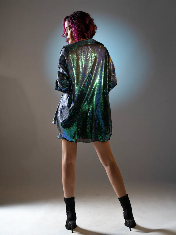 Green Sequin Shirt