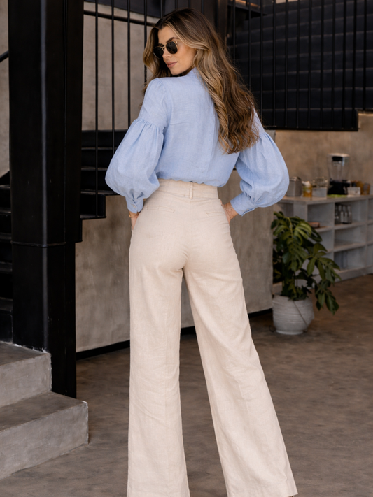 Summer linen Coords set - Powder Blue