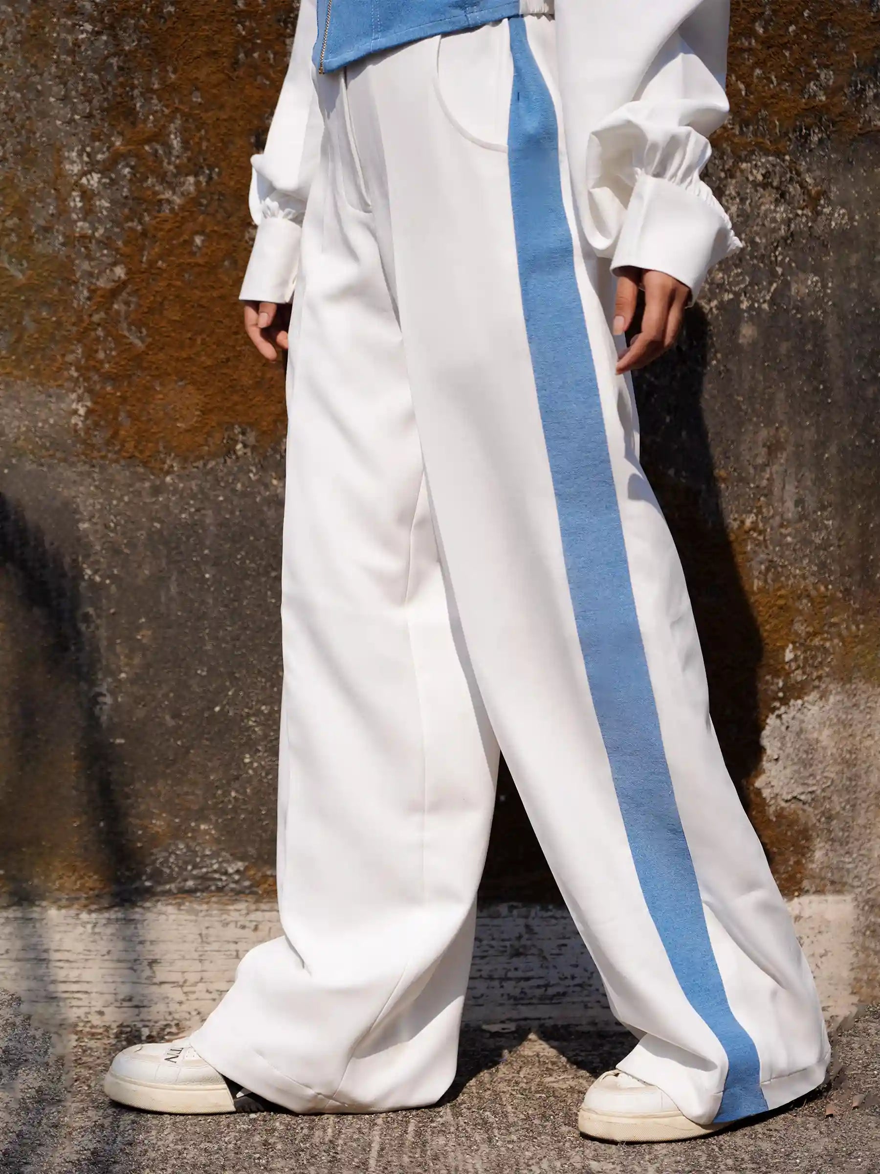 White & Denim Jacket Trouser Co-ord Set image 8