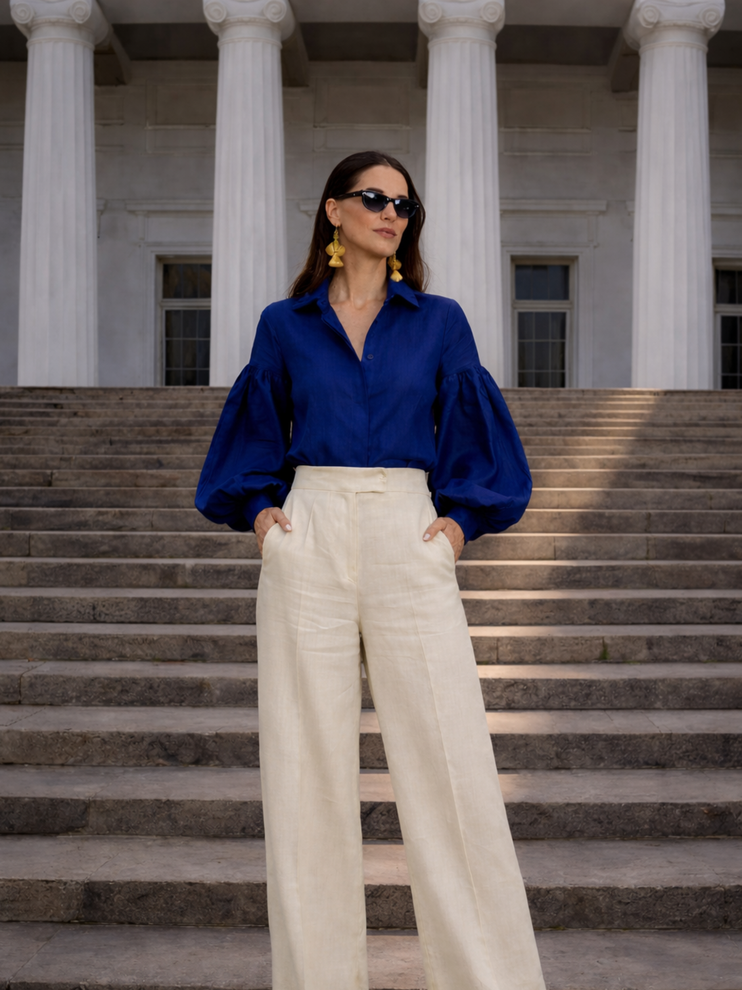 Summer linen Shirt - Navy