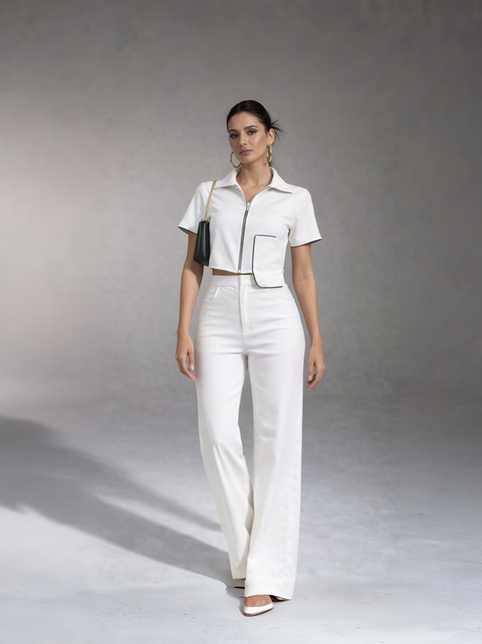 Black & White Top and Trouser coord set