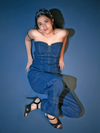 Denim Corset & Wide Leg Trousers Coord Set image 0