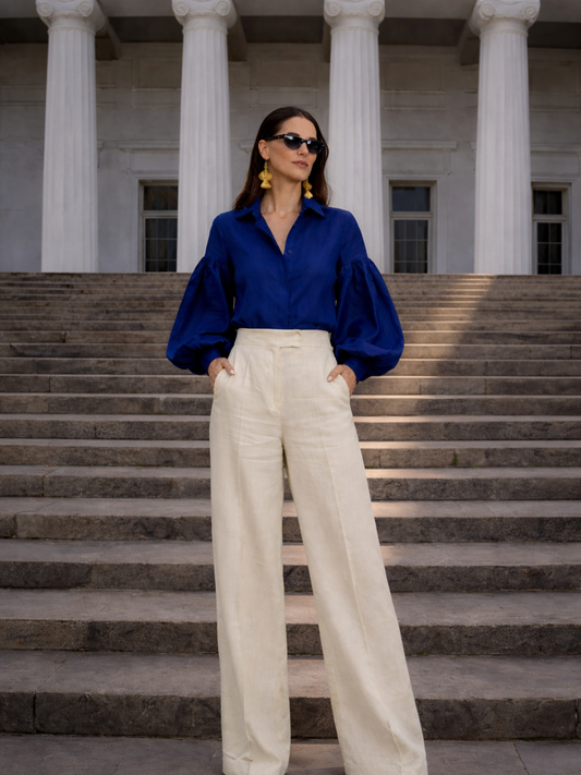 Summer linen Coords set - Navy