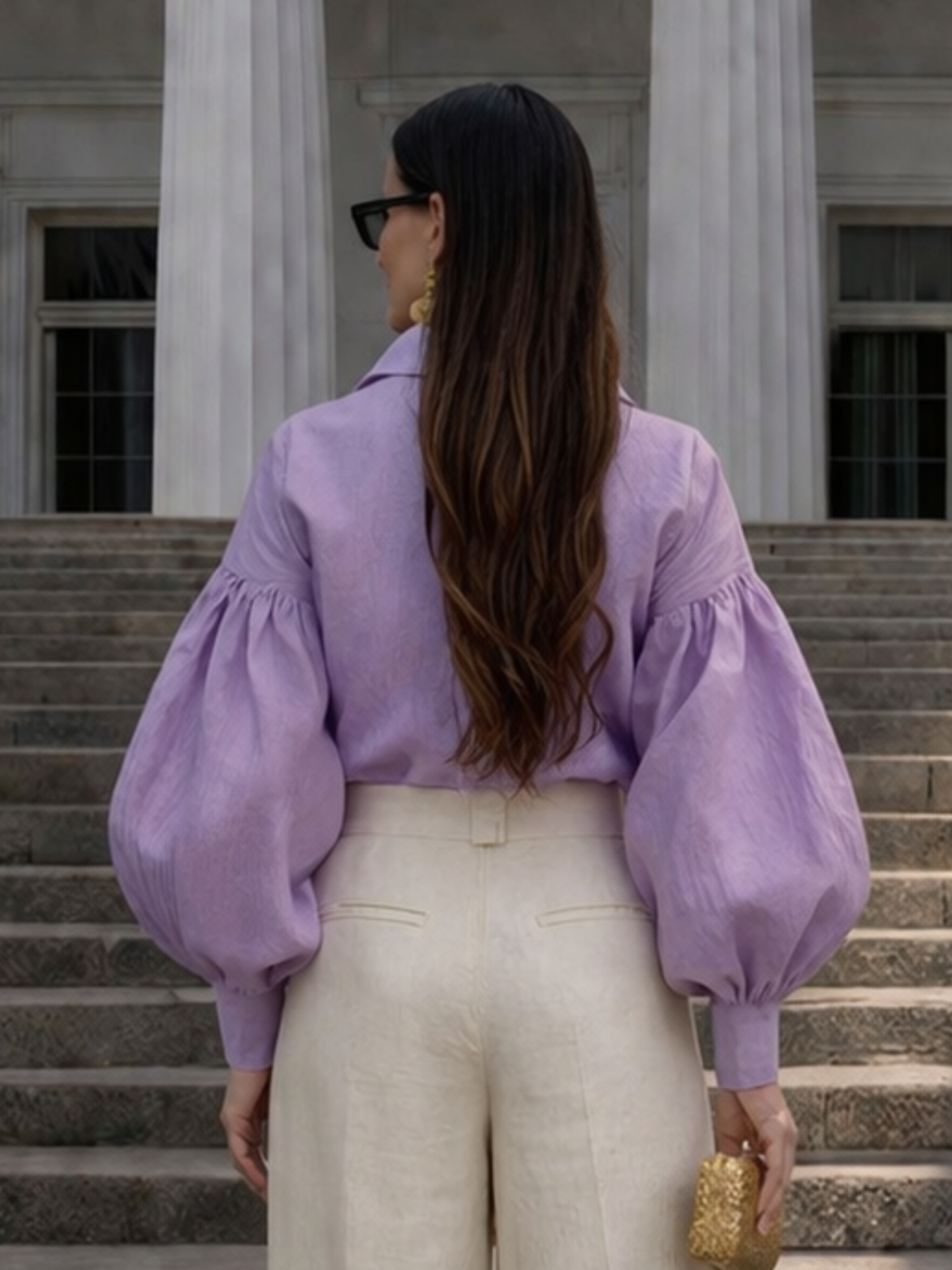 Summer linen Shirt - Lavender