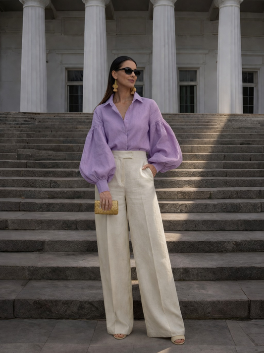 Summer linen Coords set - Lavender