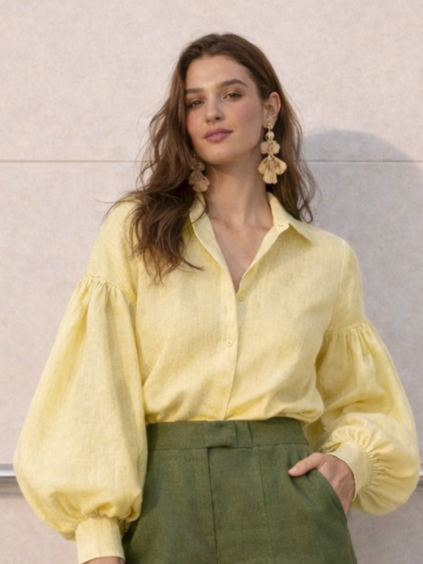 Summer linen Shirt - Butter Yellow