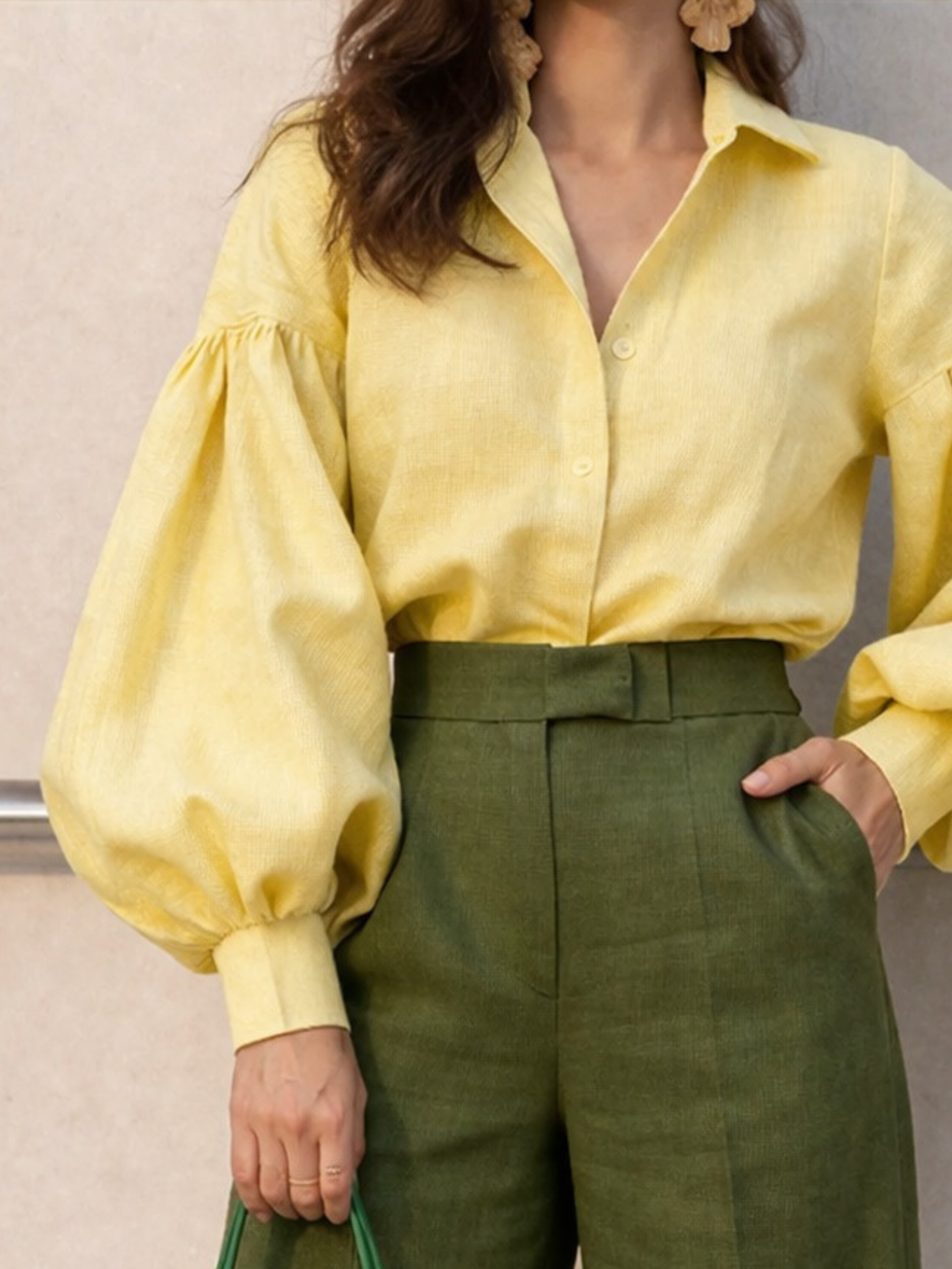 Summer linen Shirt - Butter Yellow