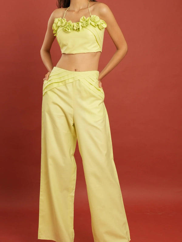 Summer Blossoms Pleated Trouser Coord Set